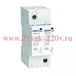 Ограничитель импульсных перенапряжений NU6-II 2п In=15кА Uc=460В Im=40кА (R) CHINT 213616