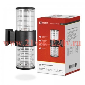 Светильник уличный двусторонний НБУ ART-2хA60-BL алюм. под лампу 2хA60 E27 230В CITY IP65 черн. IN H