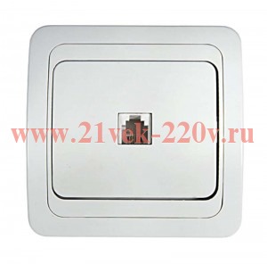 Розетка телефонная CLASSICO 2034 бел. ASD / IN HOME 4690612000404