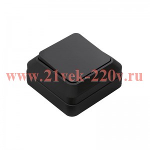Выключатель 1-кл. BOLLETO накладной 7021B черн. IN HOME 4690612061016