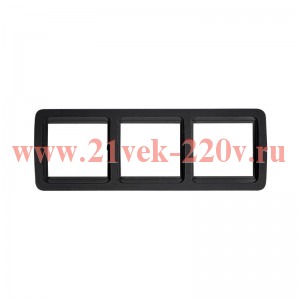 Рамка 3-м горизонтальная CLASSICO 2303HB черн. IN HOME 4690612061146