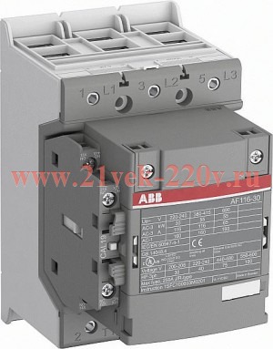 Пускатель магнитный ABB AF116-30-11-13 116А AC3, катушка 100-250В AC/DC