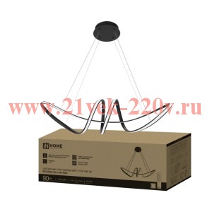 Светильник светодиодный ESTETIKA DALI-SM-90BL 90Вт 3000-6500К 230В 760х210х210мм 1.2м трос ДУ черн.