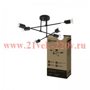 Светильник LOFT EASY-6E27-BL 6хE27потолочн. под лампу; черн. IN HOME 4690612062648