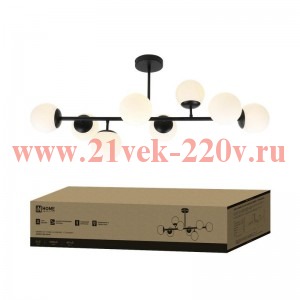Светильник AURORA LUNA-8G9-BL 8xG9 потолочн. под лампу; плафоны матов./корпус черн. IN HOME 46906120