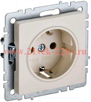 Розетка ИЭК BRITE 2P+E Schuko 16А бежевый (РС11-1-0-БрКр) BR-R11-16-K10