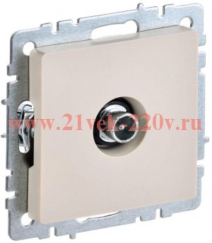 Розетка TV ИЭК BRITE проходная бежевый (РТВ10-0-БрКр) BR-A10-P-K10