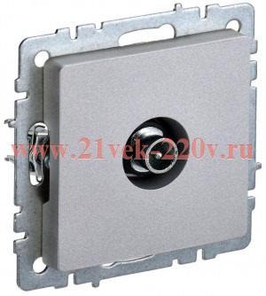 Розетка TV ИЭК BRITE проходная алюминий (РТВ10-0-БрА) BR-A10-P-K47