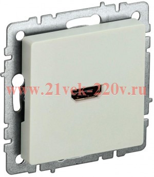 Розетка HDMI ИЭК BRITE бежевый (РHDMI ИЭК BRITE-0-БрКр) BR-H10-K10