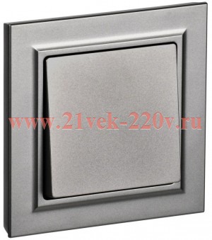 Выключатель 1-кл. СП BRITE ВСР10-1-0-БрС 10А в сборе сталь IEK BR-V10-0-10-K46-F