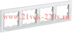 Рамка на 4 поста ИЭК BRITE белый (РУ-4-БрБ) BR-M42-K01