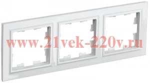 Рамка на 3 поста ИЭК BRITE белый (РУ-3-БрБ) BR-M32-K01