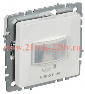 Датчик движения ИЭК BRITE 500Вт IP20 таймер 20сек-6мин, освещенность 10-1275Лк белый (ДС10-1-БрБ) BR-MS10-N-150-05-K01