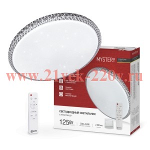 Светильник светодиодный COMFORT MYSTERY 125Вт 3000-6500К 10000лм 230В 500х80мм с пультом ДУ IN HOME