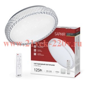 Светильник светодиодный COMFORT SAPHIR 125Вт 3000-6500К 10000лм 230В 500х115мм с пультом ДУ IN HOME