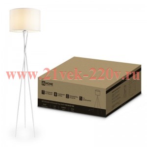 Светильник напольный под лампу ТНО 04-Е27-NW 230В беж. абажур/бел. тренога IN HOME 4690612059563