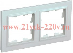 Рамка на 2 поста ИЭК BRITE жемчуг (РУ-2-БрЖ) BR-M22-K36