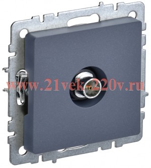 Розетка TV ИЭК BRITE оконечная маренго (РТВ11-0-БрМ) BR-A10-O-K35