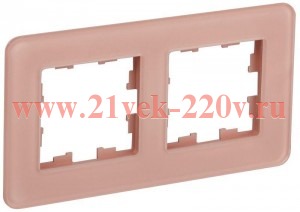 Рамка на 2 поста ИЭК BRITE стекло дымчатый RE (РУ-2-2-Бр) BR-M22-G-41-K97