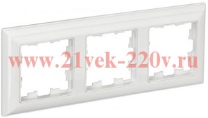 Рамка на 3 поста ИЭК BRITE пластик белый/белый (РУ-3-Бр) BR-M32-12-K01