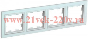 Рамка на 4 поста ИЭК BRITE жемчуг (РУ-4-БрЖ) BR-M42-K36