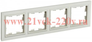 Рамка 4-м BRITE РУ-4-БрКр беж. IEK BR-M42-K10