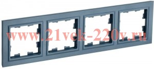 Рамка на 4 поста ИЭК BRITE маренго (РУ-4-БрМ) BR-M42-K35