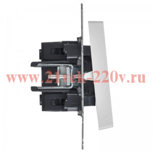 Выключатель 1-клавишный ИЭК BRITE 10А арктический белый (ВС10-1-0-БрАБ) BR-V10-0-10-K91