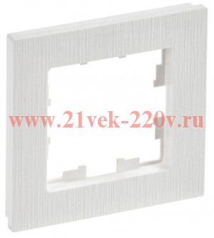 Рамка на 1 пост ИЭК BRITE пластик белый рифленый (РУ-1-Бр) BR-M12-51-K01