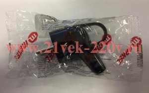 Вилка электрическая с заземл. 16А 220В черн. с кольцом Makel 10038