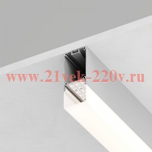 Профиль алюминиевый CAB266 накладной/подвесной 35х74 серебр. 2м (в компл 2 заглушки 4 крепежа) FERON