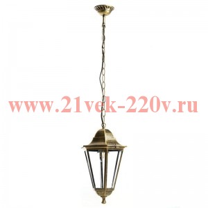 Светильник садово-парковый 100Вт 230В E27 черн. зол. 6205/PL6205 (на цепочке 500мм) FERON 11143