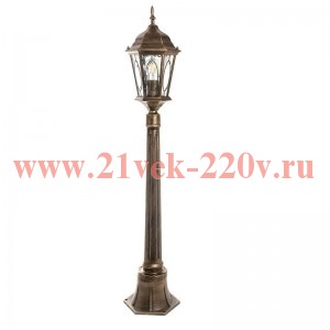 Светильник садово-парковый 60Вт 230В E27 черн. зол. PL165 FERON 11332