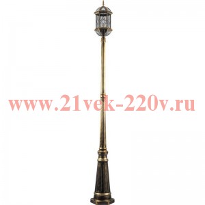 Светильник садово-парковый 60Вт 230В E27 черн. зол. PL176 FERON 11340
