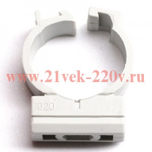 Держатель-крепеж для труб и гофры двухкомпонентный 25 мм серый DKC