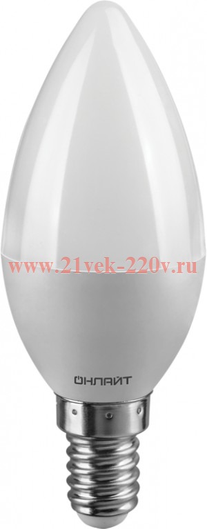 Лампа светодиодная 90 819 OLL-01-01 (C37-10-230-2.7K-E14-FR-PACK3) 10Вт 2700К 1000лм E14 матов. (уп.