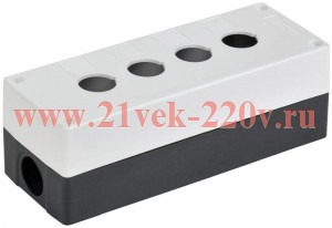 Корпус КП104-Р для кнопок 4 места бел. IEK BKP10-4-K01-R