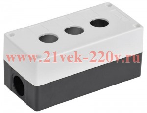 Корпус КП103-Р для кнопок 3 места бел. IEK BKP10-3-K01-R