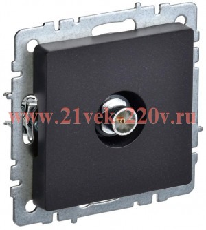 Розетка TV ИЭК BRITE оконечная черный (РТВ11-0-БрЧ) BR-A10-O-K02