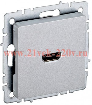 Розетка HDMI ИЭК BRITE алюминий (РHDMI ИЭК BRITE-0-БрА) BR-H10-K47