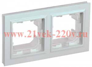Рамка на 2 поста IP44 ИЭК BRITE жемчуг (РУ-2-БрЖ-44) BR-M22-44-K36