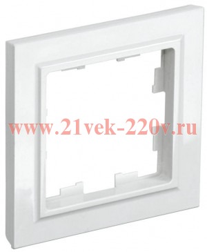 Рамка на 1 пост ИЭК BRITE белый (РУ-1-БрБ) BR-M12-K01