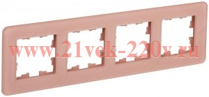 Рамка на 4 поста ИЭК BRITE стекло дымчатый RE (РУ-4-2-Бр) BR-M42-G-41-K97