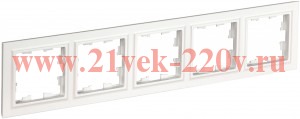 Рамка на 5 постов ИЭК BRITE белый (РУ-5-БрБ) BR-M52-K01