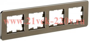 Рамка 4-м BRITE РУ-4-1-Бр метал. латунь RE IEK BR-M42-M-01-K49