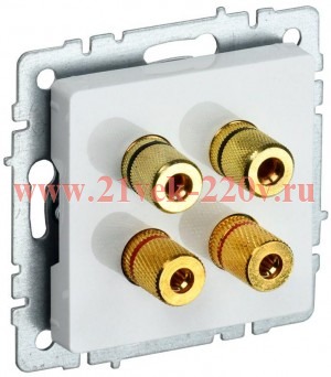 Аудиорозетка ИЭК BRITE белый (РА10-БрБ) BR-S40-K01