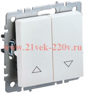 Выключатель жалюзи ИЭК BRITE 10А жемчуг (ВС10-1-5-БрЖ) BR-V15-0-10-K36