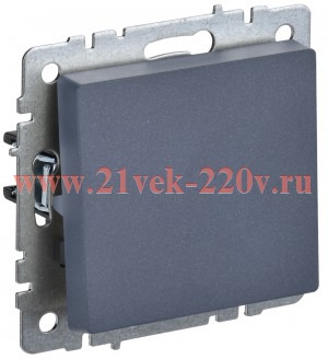Переключатель 1-клавишный ИЭК BRITE 10А маренго (ВС10-1-6-БрМ) BR-V12-0-10-K35