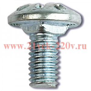 Винт с крестообразным шлицем М6х10 оцинкованный DKC CM010610