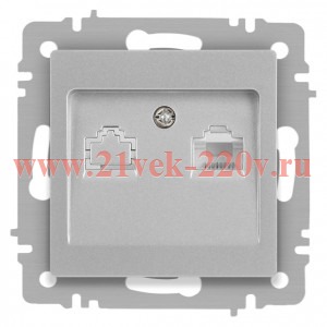 Розетка Intro Accent 6-303-03 информационная RJ45, IP20, СУ, алюминий